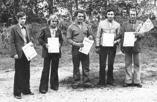 Od lewej; Stanis�aw Tomczak, Jan Dulski, Czes�aw B�bel, Stanis�aw Majtas i Andrzej Tomczak