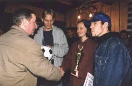 1999 - zesp� LO Krotoszyn; Marek Ma�laczyk, Kamila Robaszy�ska i Rafa� Turza�ski
